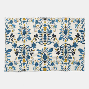 Linge De Cuisine teinture à cravate Ikat, aquarelle tribale