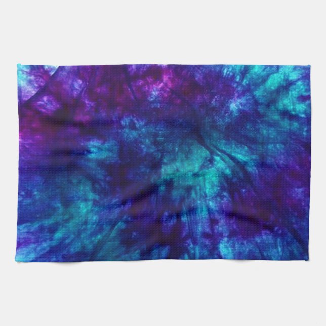 Linge De Cuisine Teinture/bleu et vert (Horizontal)