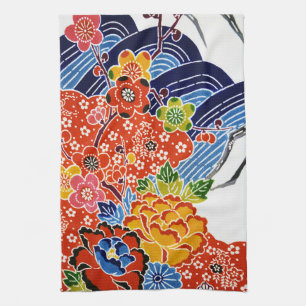 Linge De Cuisine Teinture d'okinawaïen japonaise (Bingata)