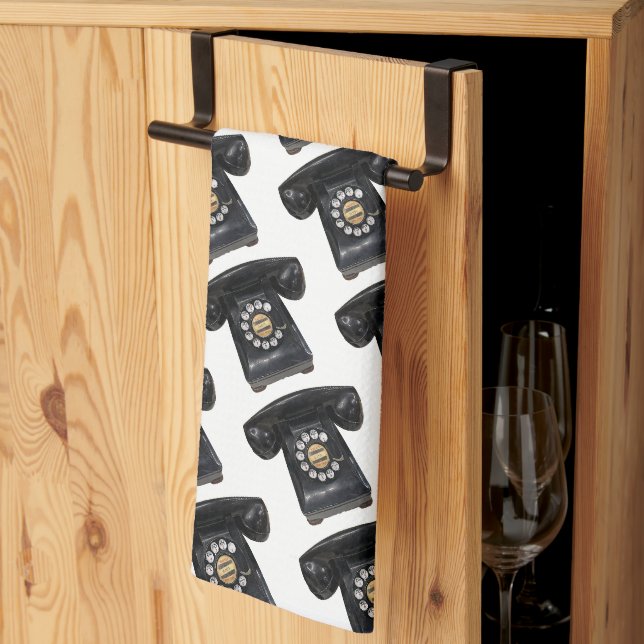 Linge De Cuisine Téléphone Rotary vintage (Pliage en tiers)