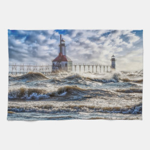 Linge De Cuisine Tempête Au Phare St Joseph