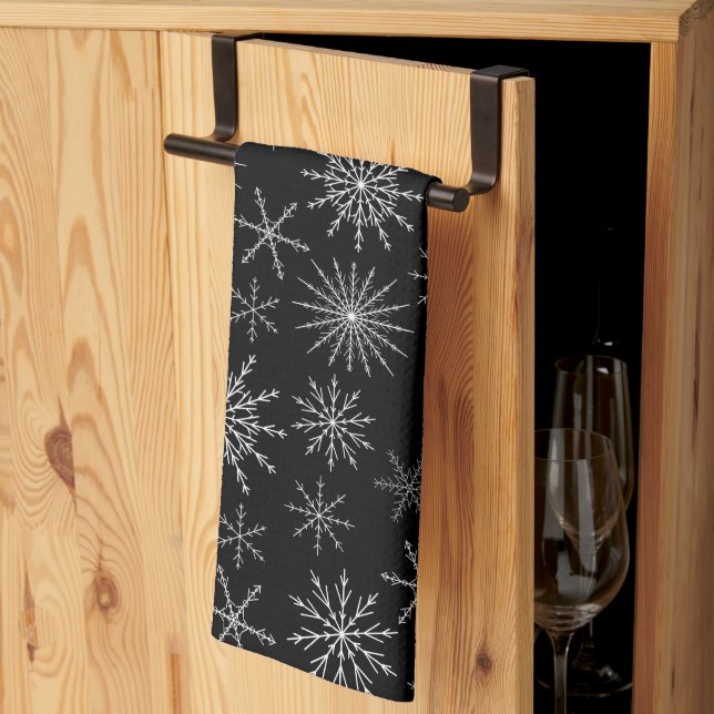 Linge De Cuisine Tempête de neige chic (Pliage en tiers)