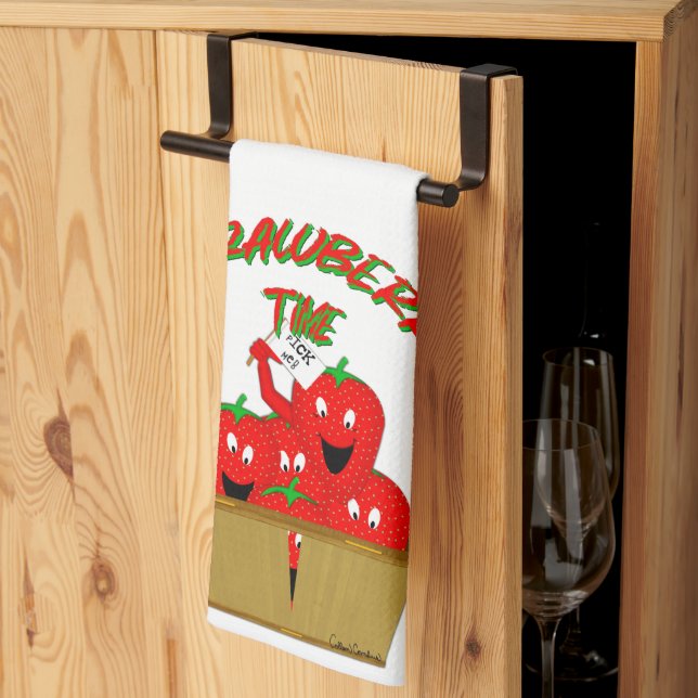 Linge De Cuisine Temps de la fraise ! (Pliage en tiers)