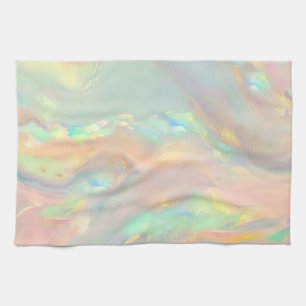 Linge De Cuisine Tendance coloré faux opale holographique