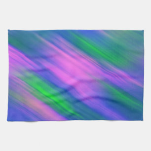Linge De Cuisine Tendance Neon Bright bleu vert rose Abstrait