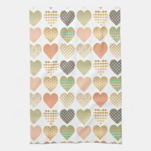 Linge De Cuisine tendances modernes coeurs graphiques