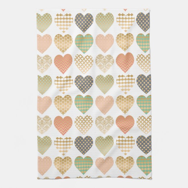 Linge De Cuisine tendances modernes coeurs graphiques (Vertical)