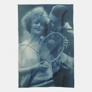 Linge De Cuisine Tennis de sport vintage, amour et romance