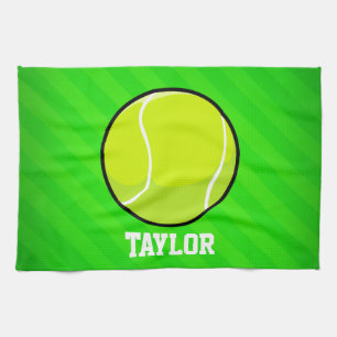 Linge De Cuisine Tennis ; Neon Green Stripes