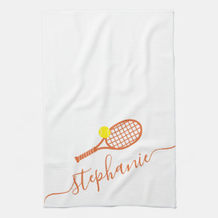 Linge De Cuisine Tennis Personnalisé Clay Nom du script