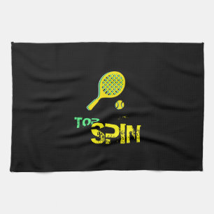 Linge De Cuisine Tennis Sport Pop Art, Green & Yellow Racket & Ball