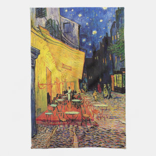 Linge De Cuisine Terrasse de café la nuit par Vincent van Gogh