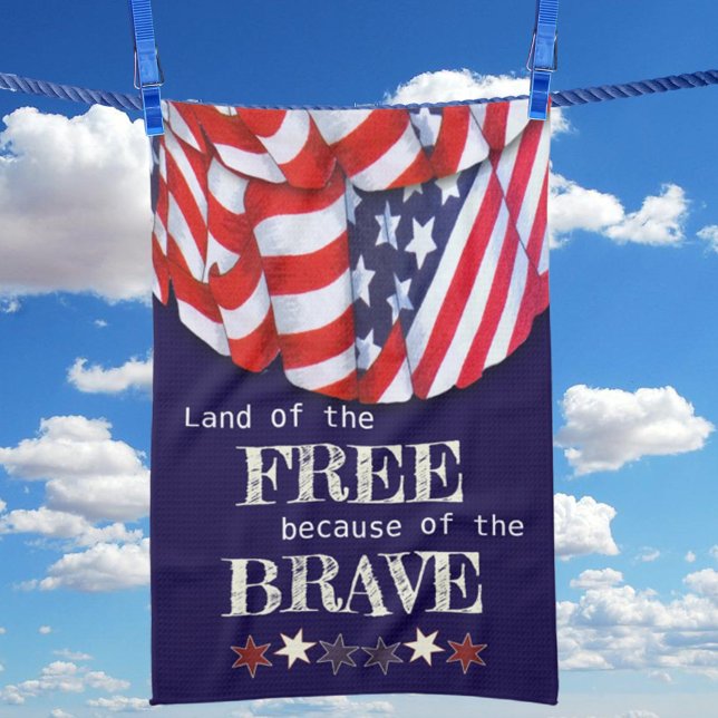 Linge De Cuisine Terre patriotique du Bunting Rouge Blanc Bleu Grat (Créateur téléchargé)