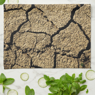 Linge De Cuisine Terres sèches avec terre fêlée