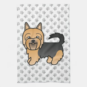 Linge De Cuisine Terrier Australien Bleu Et Tan Chien De Dessin Ani