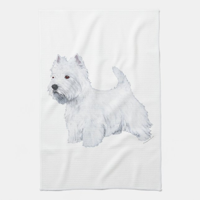 Linge De Cuisine Terrier blanc de West Highland (Vertical)
