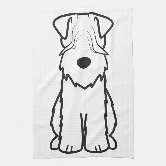 Linge De Cuisine Terrier blond comme les blés doucement enduit (Vertical)