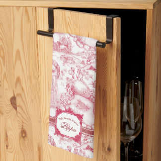 Linge De Cuisine Tervier JACK RUSSELL Toile Rouge