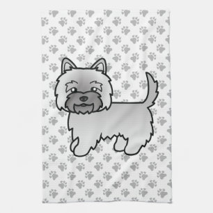 Linge De Cuisine Tervueren Cairn Terrier Chien de Dessin Animé Mign