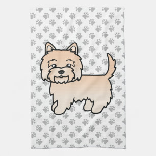 Linge De Cuisine Tervueren Cairn Terrier Chiot Mignon Dessin Animé
