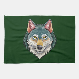 Linge De Cuisine Tête de loup de face