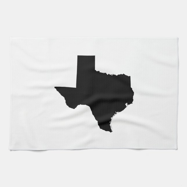 Linge De Cuisine Texas à Black and White (Horizontal)