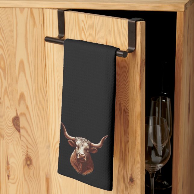 Linge De Cuisine Texas Longhorn (Pliage en tiers)