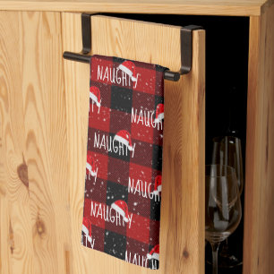 Linge De Cuisine Texte de Noël avec chapeaux de Père Noël