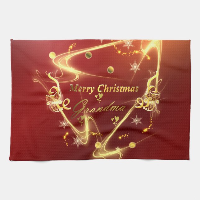 Linge De Cuisine texte d'or de grand-mère (Horizontal)