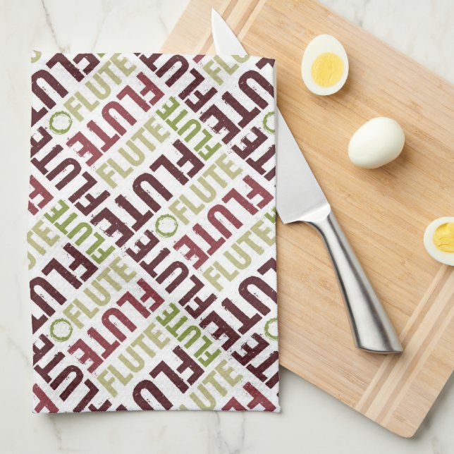 Linge De Cuisine Texte fluide (Quart Plié)
