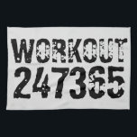 Linge De Cuisine Texte usé et rayé Workout 247365 noir<br><div class="desc">Texte usé et rayé Workout 247365 en noir avec arrière - plan blanc. Parfait pour tous ceux qui font du levage,  de la remise en forme,  de l'entraînement,  de la musculation et d'aller à la salle de gym.</div>