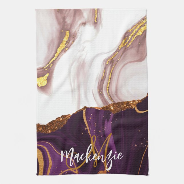 Linge De Cuisine Texture Abstraite de marbre (Vertical)