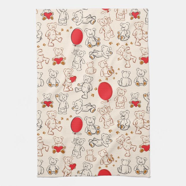 Linge De Cuisine Texture avec le nounours (Vertical)