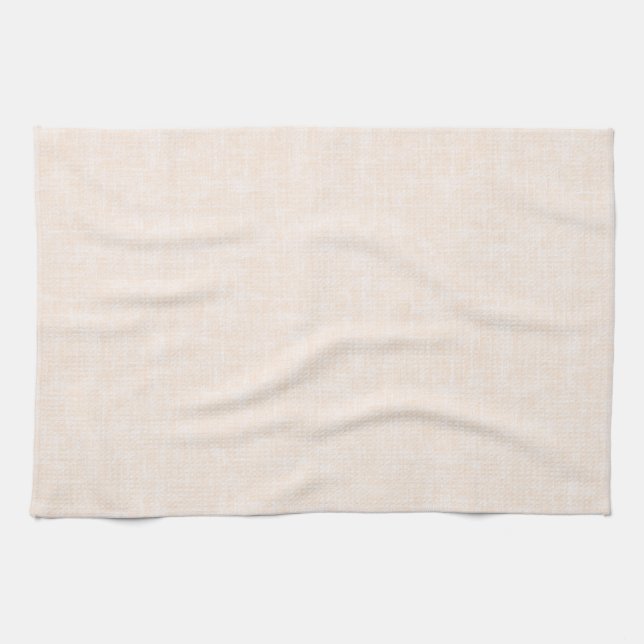Linge De Cuisine Texture beige et pêche avec blanc. (Horizontal)