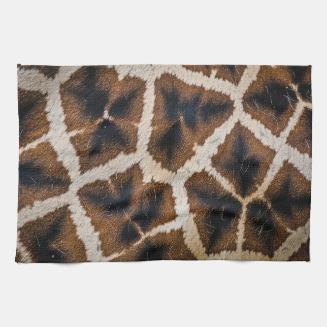 Linge De Cuisine texture de peau de fourrure d'animal girafe sauvag (Horizontal)