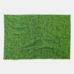 Linge De Cuisine Texture d'herbe verte