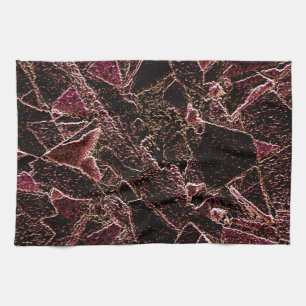 Linge De Cuisine Texture en roche brune sculptée