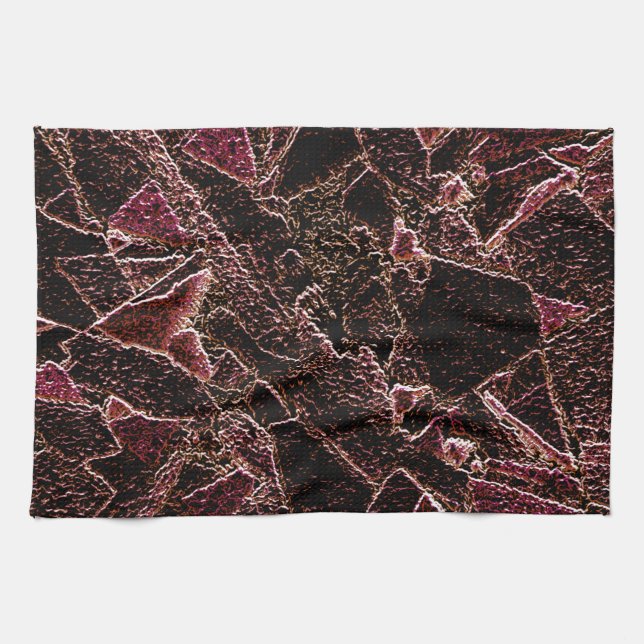Linge De Cuisine Texture en roche brune sculptée (Horizontal)
