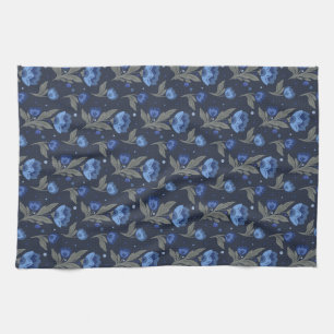 Linge De Cuisine Texture florale d'art populaire rustique