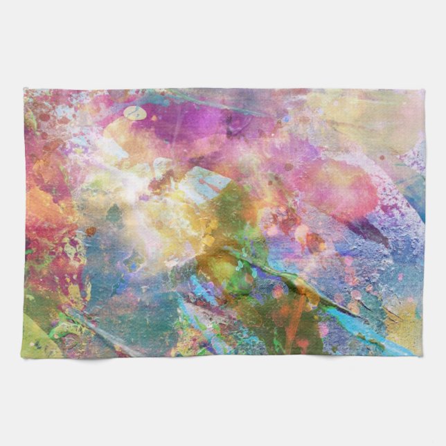 Linge De Cuisine Texture grunge abstraite avec la peinture 3 (Horizontal)