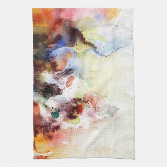 Linge De Cuisine Texture grunge d'aquarelle abstraite avec la (Vertical)