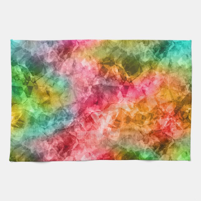 Linge De Cuisine Texture tropicale abîmée (Horizontal)