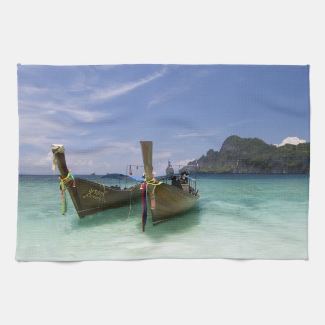 Linge De Cuisine Thaïlande, île de Phi Phi Don, plage de Yong Kasem (Horizontal)