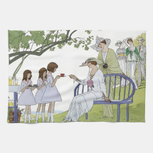Linge De Cuisine Thé dans le jardin