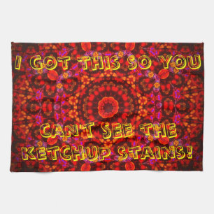 Linge De Cuisine Thé-serviette de mandala de "Anti-Ketchup"