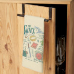 Linge De Cuisine THE SHIRE™ Watercolor Collage Graphic<br><div class="desc">Celebrate the simple comforts and grand adventures of The Shire™ with this charming Lord of the Rings™ collage design. Featuring a delightful collection of illustrated icons — including the One Ring, a Gandalf's hat and pipe, a well-packed travel rucksack, a trusty sword, a cozy hobbit door, and even a nod...</div>