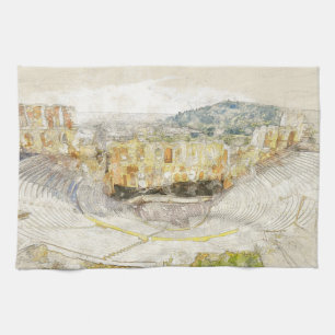 Linge De Cuisine Théâtre antique d'Athènes, Grèce