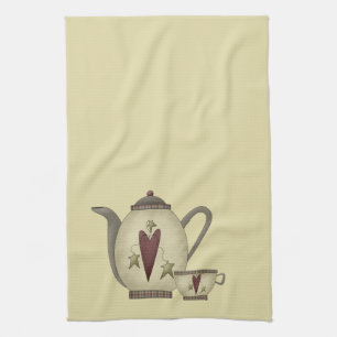 Linge De Cuisine Théière et tasse de thé