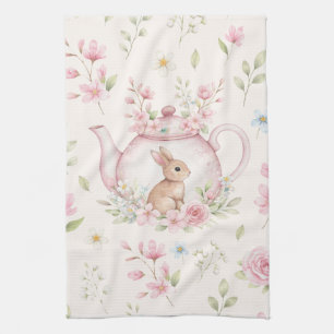 Linge De Cuisine Théière lapin fantaisiste Floral Printemps 