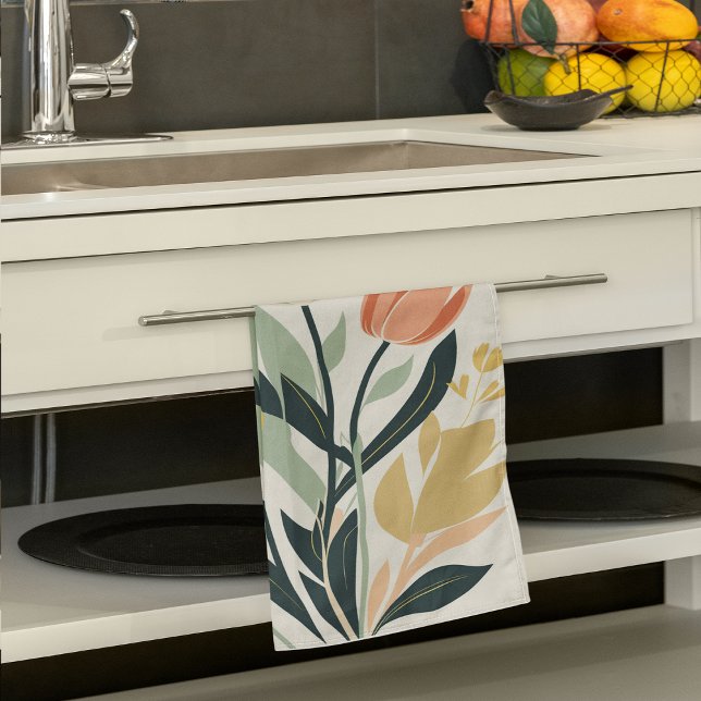 Linge De Cuisine Thème de la nature tulipe (Tulip Nature Themed Kitchen Towel)
